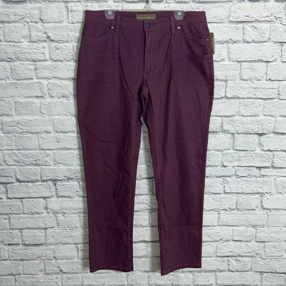 Brit & Brindle size 16 Tractor Supply Purple Western Straight Pants Plus - Picture 1 of 14